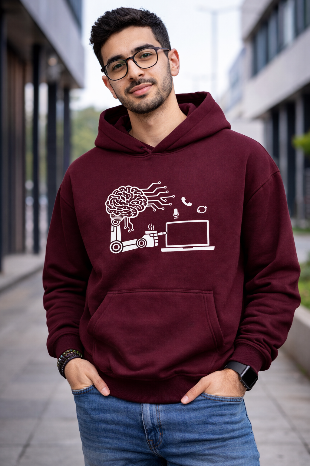 CMD Hoodie Over Size – BrainToCode