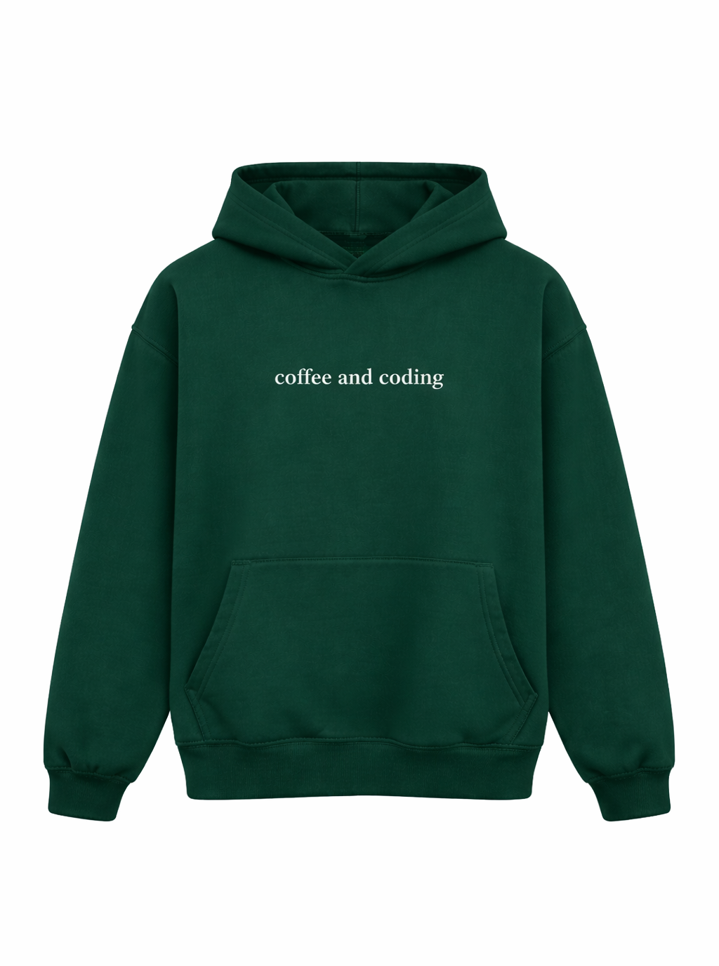 Green Over Size CMD Hoodie – Coffee && coding