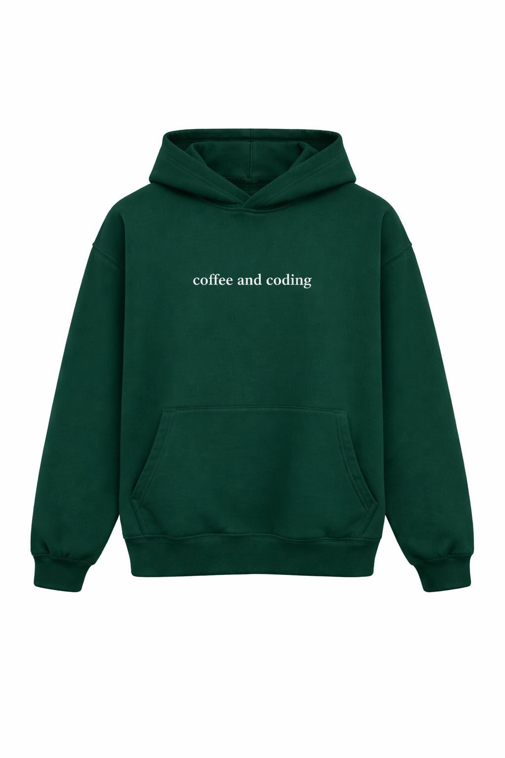 Green Over Size CMD Hoodie – Coffee && coding
