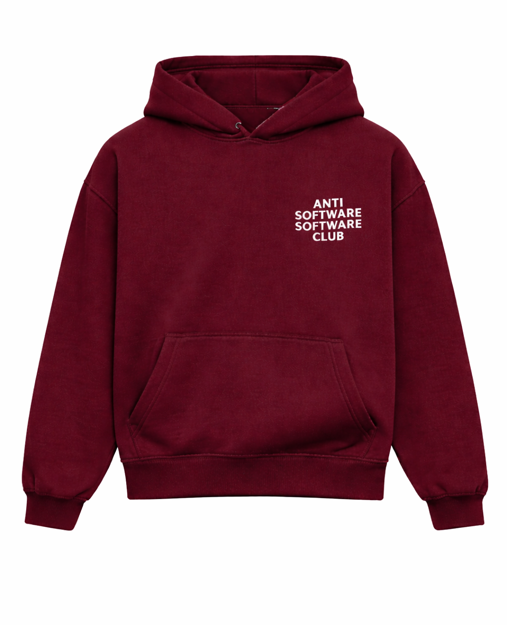 Burgundy Over Size CMD Hoodie – Anti Software