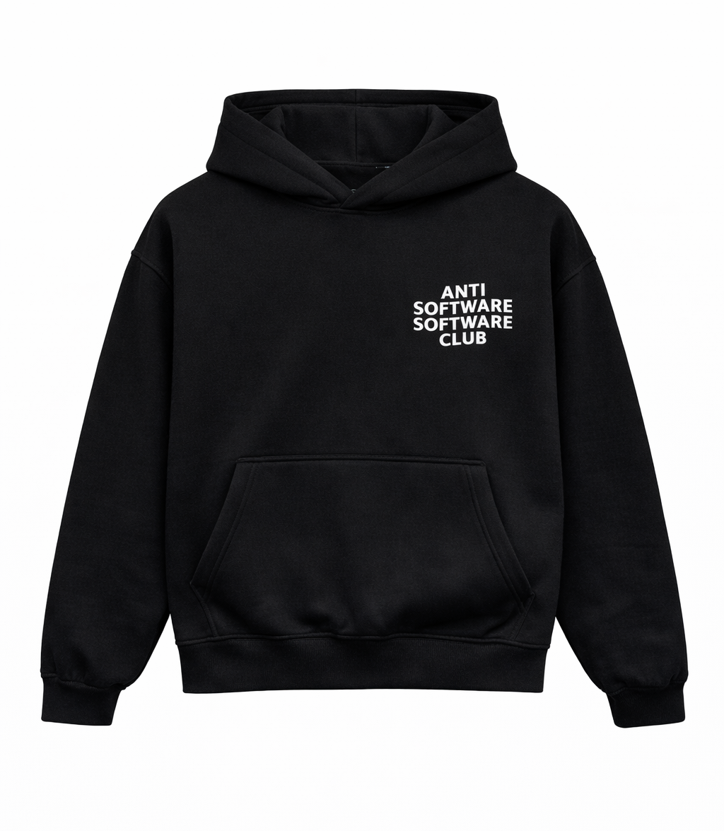 Black Over Size CMD Hoodie – Anti Software