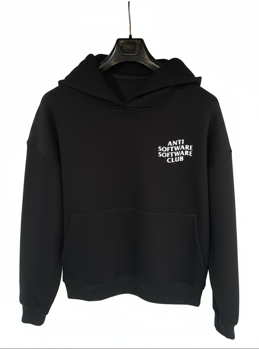 Black Over Size CMD Hoodie – Anti Software
