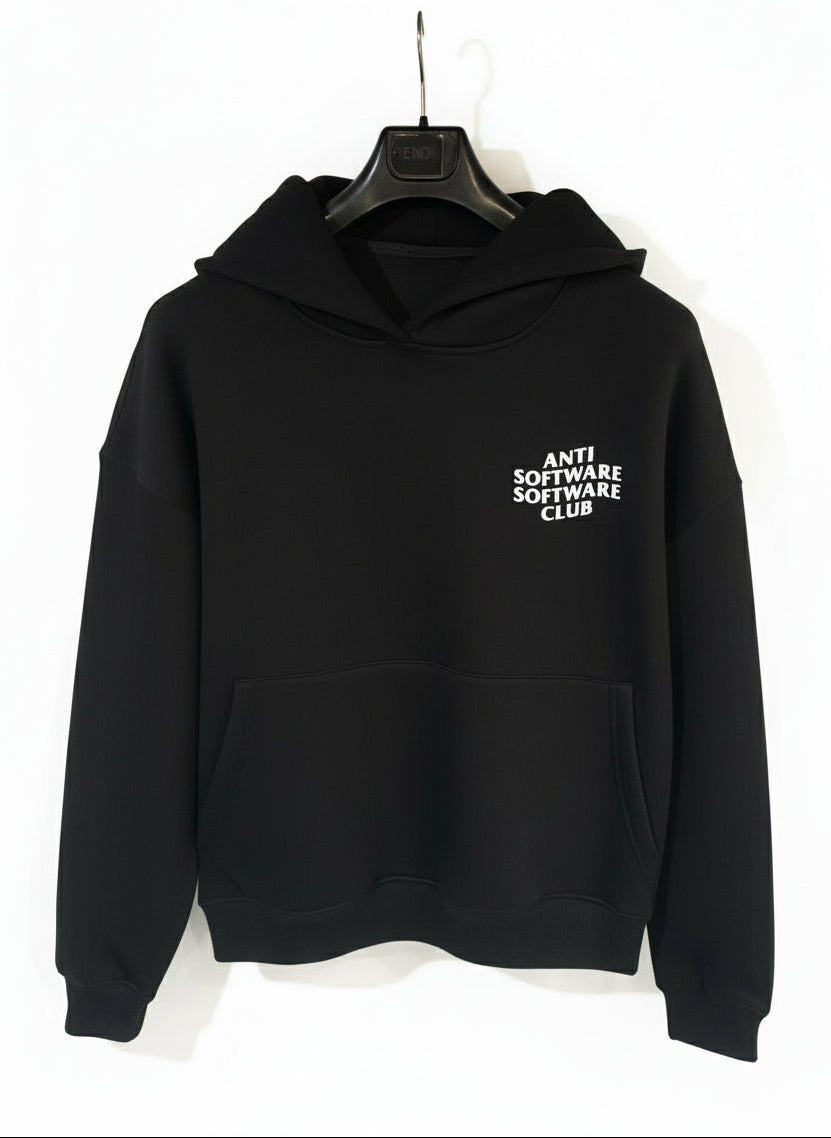 Black Over Size CMD Hoodie – Anti Software