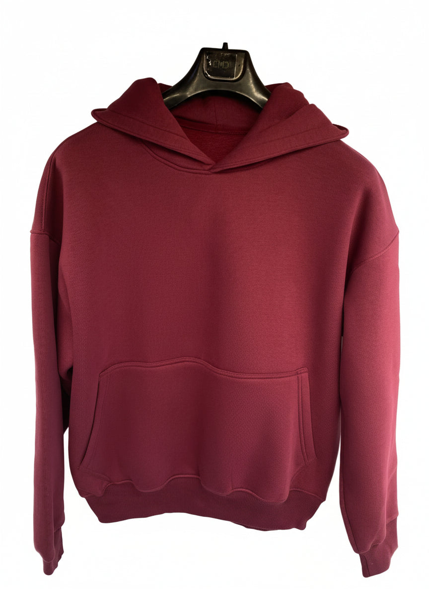 Burgundy Over Size Hoodie