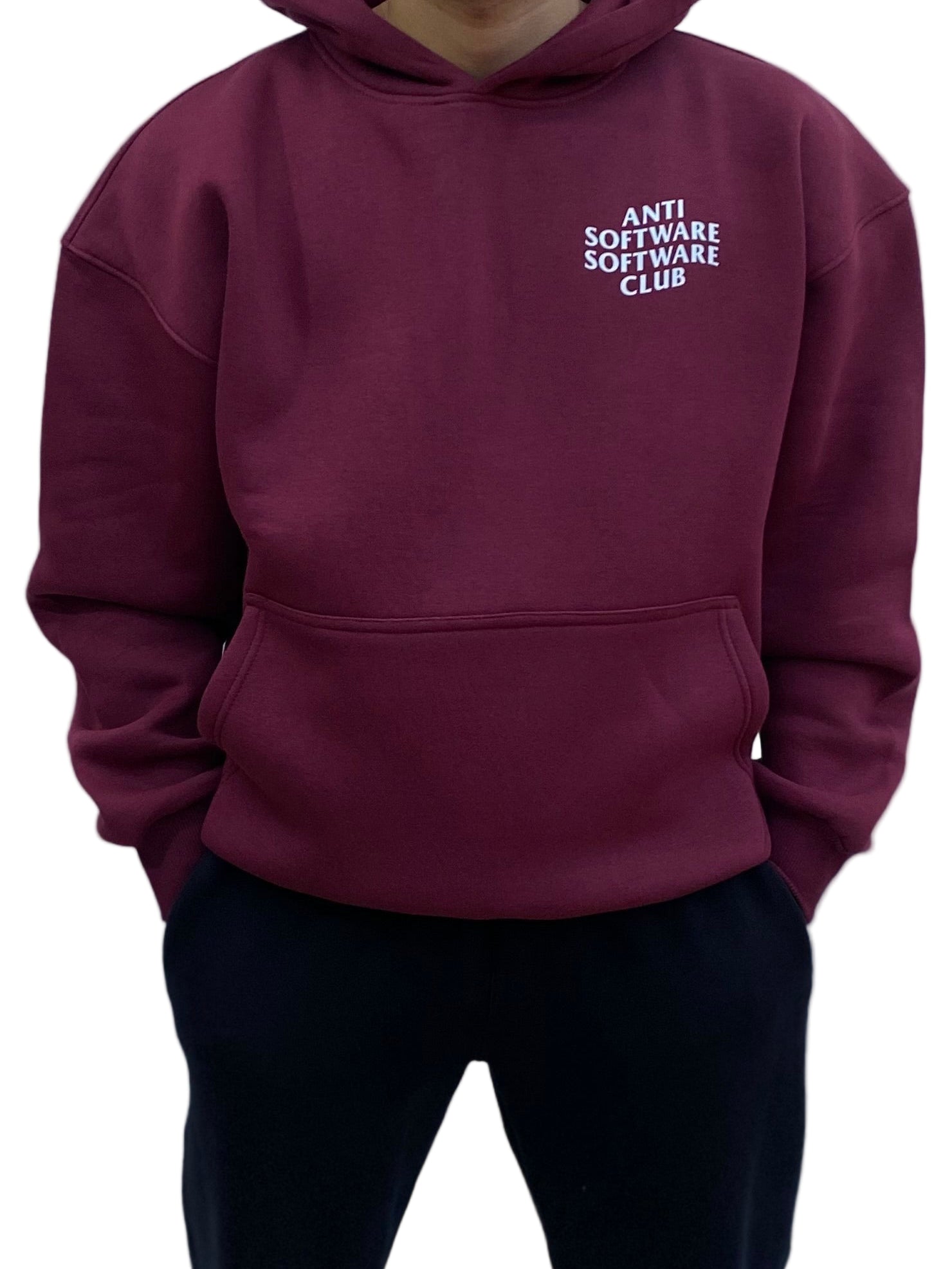 Burgundy Over Size CMD Hoodie – Anti Software